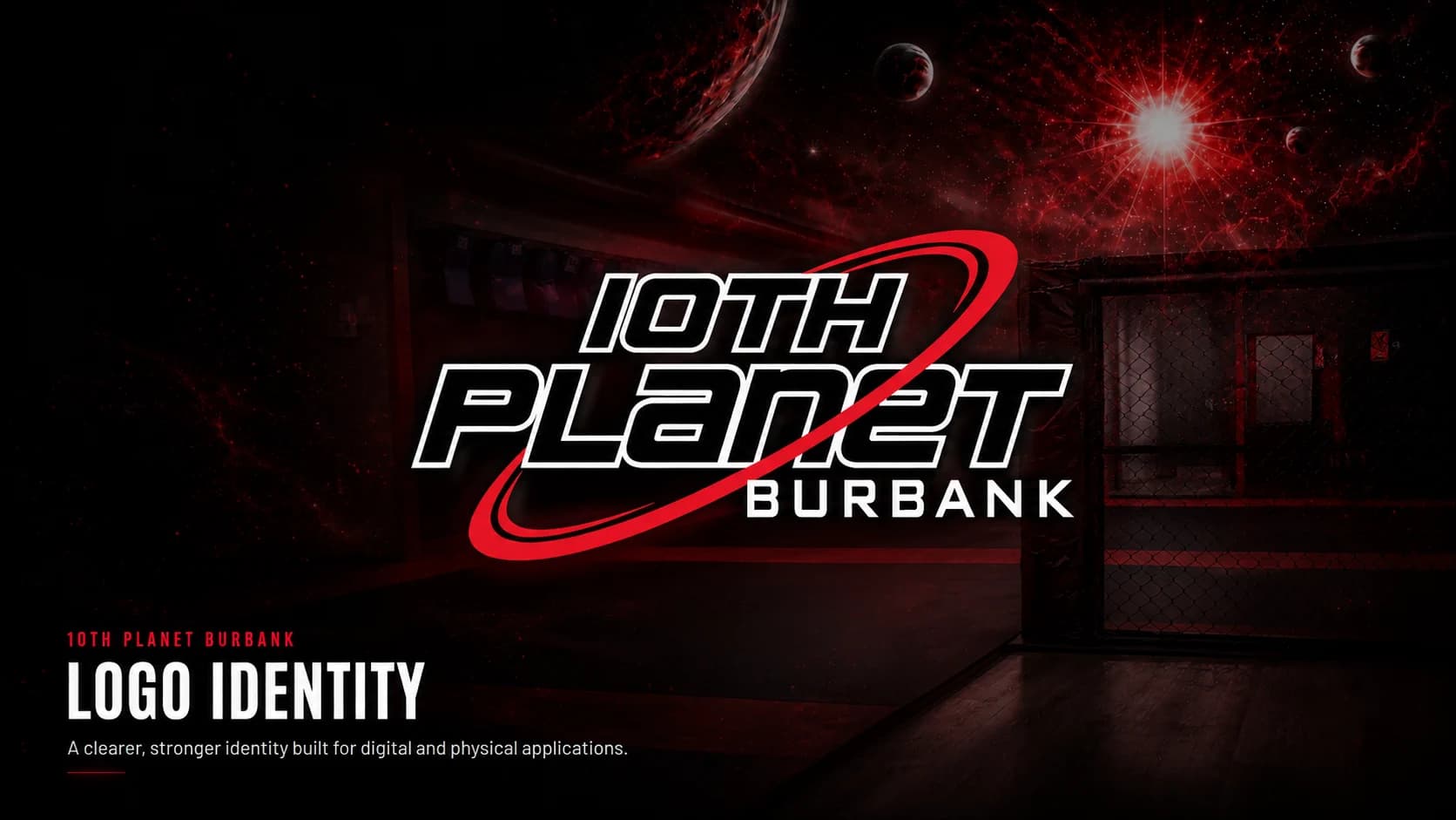 10th Planet Burbank logo identity presentation with the updated orbiting wordmark