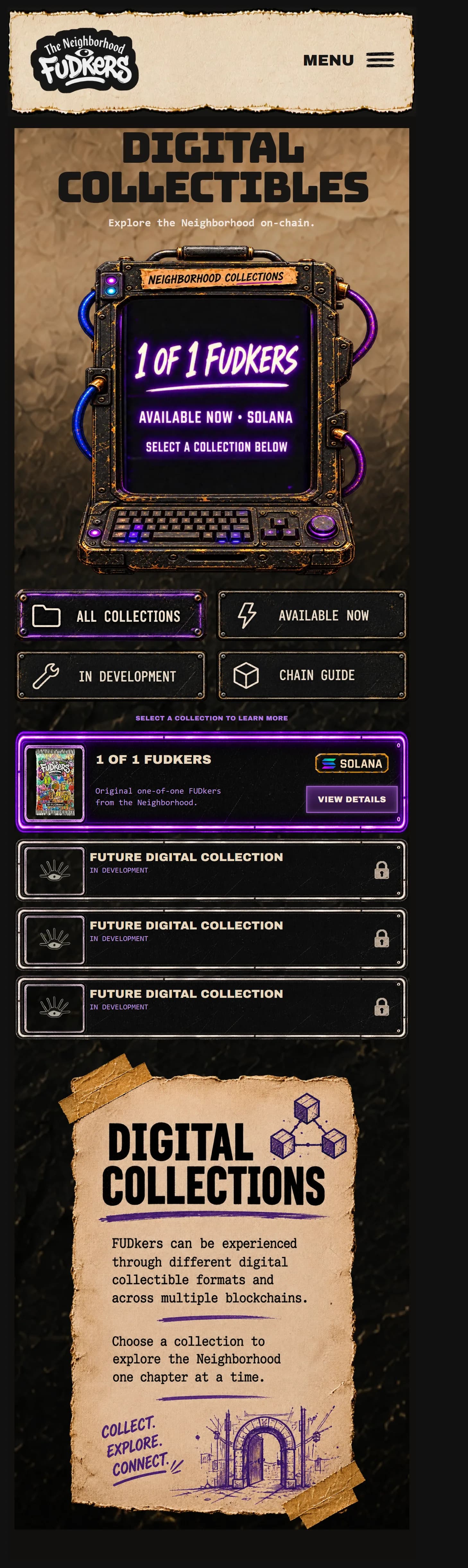 FUDkers.xyz mobile digital collection page