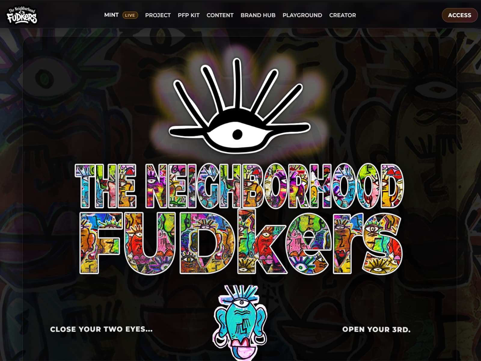 FUDkers.xyz site and mint flow preview